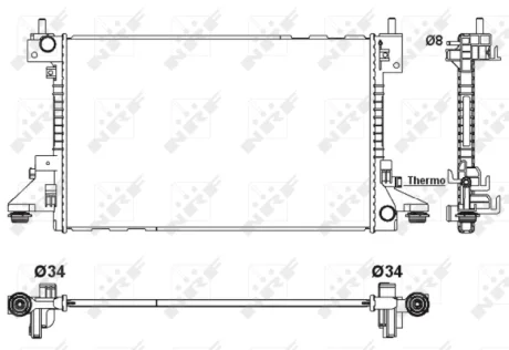 Радіатор охолодження Chevrolet Volt 1.4 11- NRF 53160