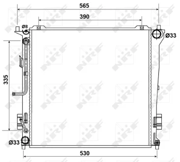 Радіатор охолодження Hyundai i30 07-/Kia Ceed 1.6 CRDi 06- NRF 53163