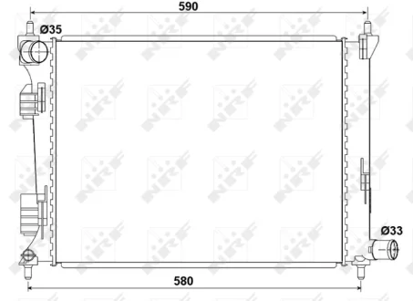 Радіатор охолодження Hyundai Accent 1.4/1.6 10-/Kia Rio 1.2-1.6 11- NRF 53166