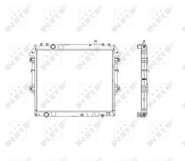 Радіатор охолодження Toyota Hilux 2.5 D-4D 01-05 NRF 53541