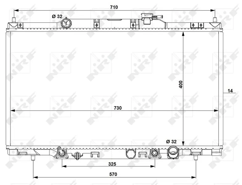 Радіатор охолодження Honda CR-V II 2.0 01-07 NRF 53574 (фото 1)