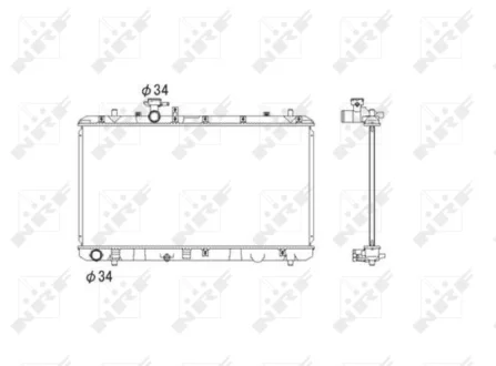 Радіатор охолодження Fiat Sedici/Suzuki SX4 1.5/1.6 06- NRF 53581