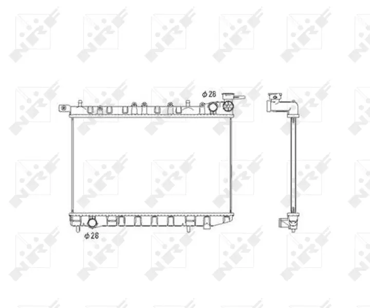 Радіатор охолодження Nissan Sunny 1.4/1.6 88-95 NRF 53583 (фото 1)