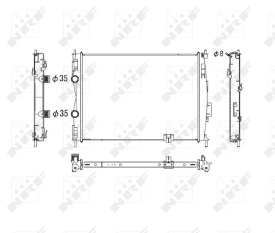 Радіатор охолодження Nissan Qashqai 2.0 07-13 NRF 53755