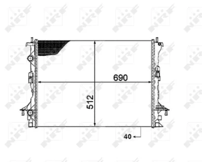 Радіатор охолодження Renault Espace IV 2.0-3.0 dCi 05- NRF 53820