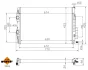 Радіатор охолодження Renault Megane II 1.9-2.0 dCi 02- NRF 53843A (фото 5)