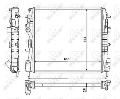 Радіатор охолодження Renault Kangoo 1.5DCI 05- NRF 53938