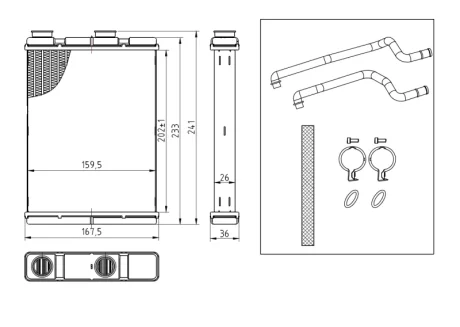 Радіатор пічки Nissan Qashqai 13- NRF 54434