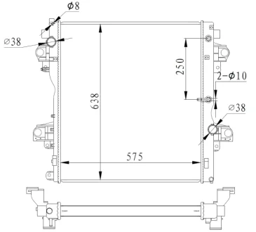 Радіатор охолодження Toyota Land Cruiser Prado 3.0 D-4D 09- (АКПП) NRF 550018