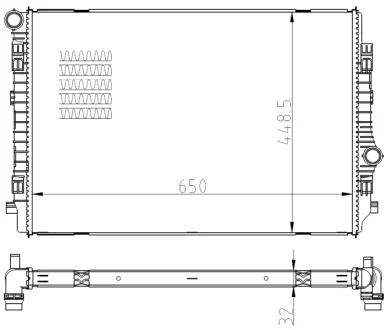 Радіатор охолодження Audi A3/Q3/Seat Leon/Skoda Kodiaq/Octavia/VW Golf/Passat 2.0TDI 12- NRF 550081