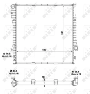 Радіатор охолодження BMW X5 (E53) 03-06 (M57/M62/N62) NRF 55328