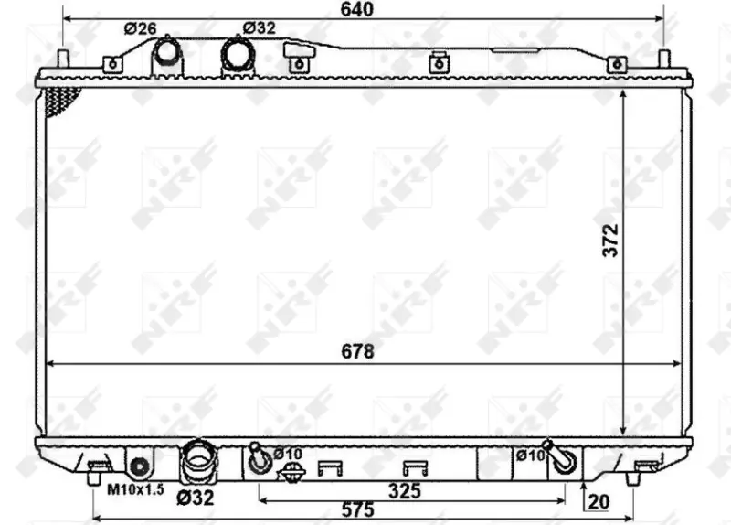 Радіатор охолодження Honda Civic 1.3IMA 06- NRF 58379 (фото 1)