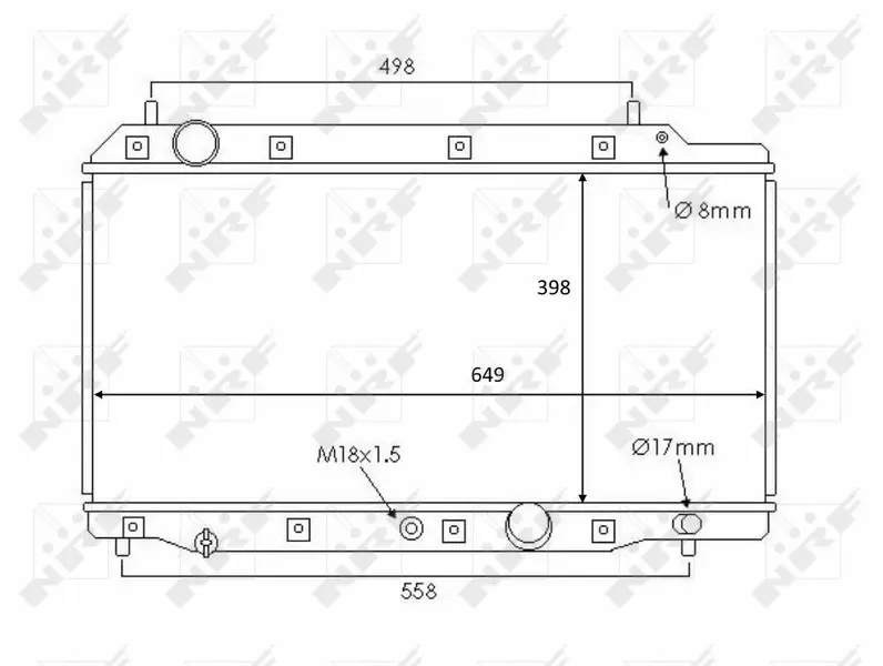 Радіатор охолодження Honda CR-V II/FR-V 2.2 CTDi 05- NRF 58383 (фото 1)