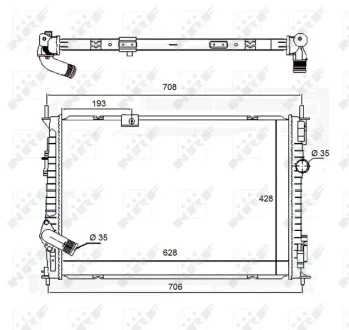 Радіатор охолодження Nissan Qashqai 1.6 dCi 11-13 NRF 58455A