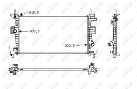 Радіатор охолодження Ford Focus 1.6 10- NRF 58487
