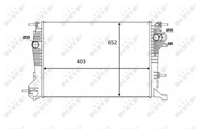Радіатор охолодження Renault Scenic III 1.9dCi/2.0 09-16 NRF 58488 (фото 1)
