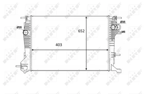 Радіатор охолодження Renault Scenic III 1.9dCi/2.0 09-16 NRF 58488