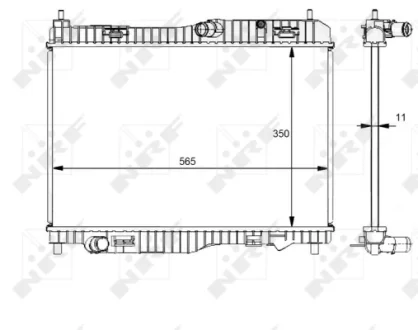 Радіатор охолодження Ford Transit Courier 1.0 EcoBoost 14-23 NRF 59138