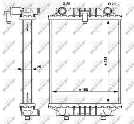 Радіатор охолодження Audi A4/A5/A7/A8/Q5 3.0-6.3/3.0D 08-18 NRF 59183 (фото 1)