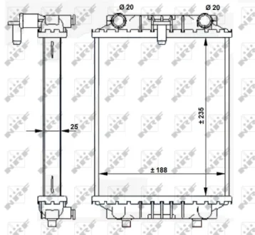 Радіатор охолодження Audi A4/A5/A7/A8/Q5 3.0-6.3/3.0D 08-18 NRF 59183