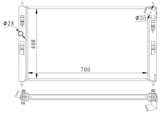 Радіатор охолодження Citroen С4/Peugeot 4008 1.8 HDi 12- NRF 59260 (фото 1)