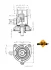 Термостат Opel Corsa D/Astra J/Chevrolet Aveo/Cruze 1.2/1.4 09- (103°C) NRF 725024 (фото 5)
