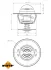 Термостат Seat Ibiza/VW Golf II/III/Jetta II 1.0-1.6 -99 (84°C) NRF 725213 (фото 5)