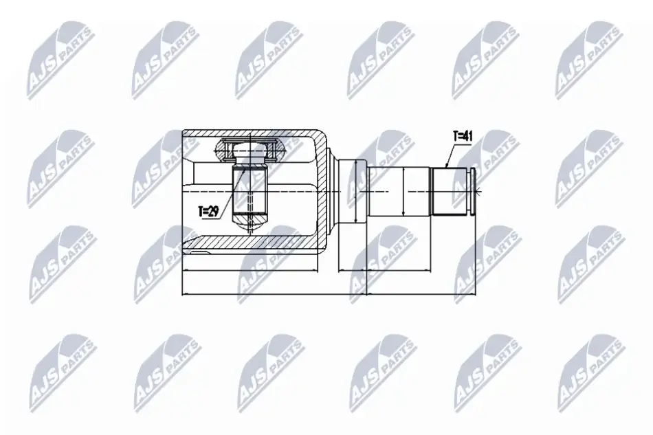 ШРКШ внутр. лівий FORD TOURNEO CONNECT, TRANSIT CONNECT, TRANSIT V363, TRANSIT CUSTOM (вир-во) NTY NPW-FR-077 (фото 1)