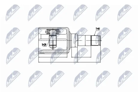 ШРКШ внутр. лівий FORD TOURNEO CONNECT, TRANSIT CONNECT, TRANSIT V363, TRANSIT CUSTOM (вир-во) NTY NPW-FR-077