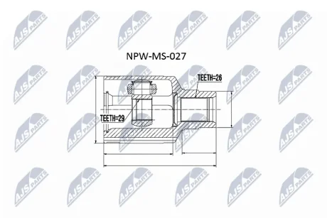 ШРКШ внутр. MITSUBISHI OUTLANDER I (CU_W) | AIRTREK (вир-во) NTY NPW-MS-027
