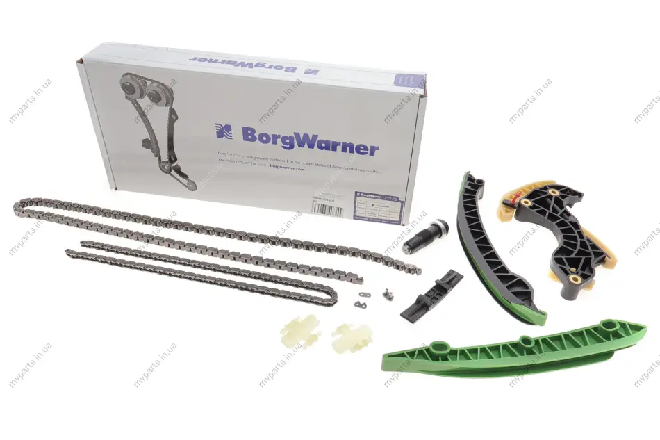 Комплект ланцюга ГРМ MB C-class (W204)/E-class (W212) 1.8 (M271) 07- (Borgwarner) 0009931078_KIT2 OEM 0009931078-KIT2 (фото 1)