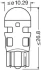 Лампа світлодіодна WY5W 2500K 12V 1W W2.1X9.5D LEDriving SL (вир-во) OSRAM 2827DYP-02B (фото 3)