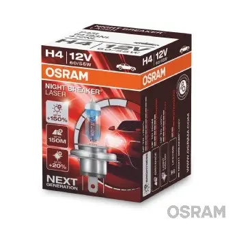 Лампа фарна H4 12V 60/55W P43t NIGHT BREAKER LASER next generation (+150) (вир-во) OSRAM 64193NL (фото 1)