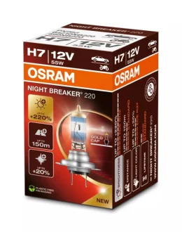 Лампа фарна H7 12V 55W PX26d NIGHT BREAKER (+220%) 1шт. (вир-во) OSRAM 64210NB220