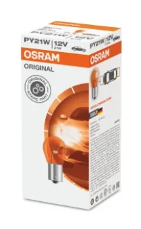 Лампа допоміжн. освітлення РY21W 12V 21W ВАU15s (вир-во) OSRAM 7507