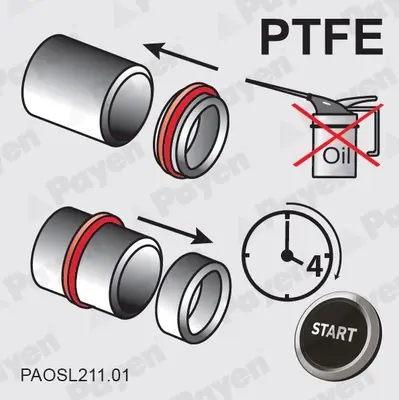 Сальник RENAULT/FIAT/OPEL/NISSAN 1.6D R9M MB OM622/OM626 14-50X81X11.5 PTFE/AEM SP (вир-во PAYEN) Payen NA5333 (фото 1)