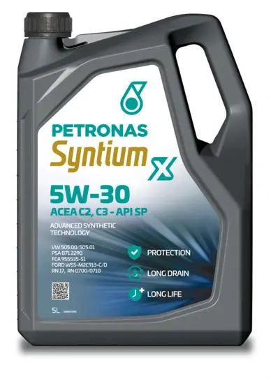 Олива 5W30 SYNTIUM X (5L) (FORD WSS-M2C913-C/FORD WSS-M2C913-D/VW 505.00/505.01) (ACEA C2/C3) PETRONAS Petronas 70982M12EU (фото 1)