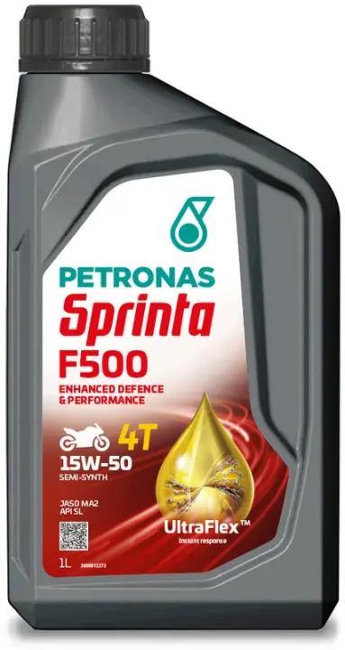 Олива 15W50 SPRINTA F500 4T (1L) (API SL/JASO MA2) PETRONAS Petronas 73127E15EU (фото 1)