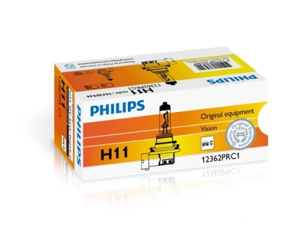 Лампа розжарювання H11 12V 55W PGJ19-2 Vision +30 (вир-во Philips) PHILIPS 12362PRC1