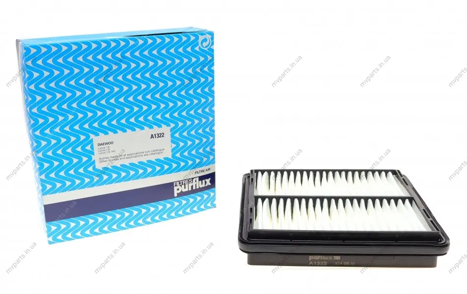 Фільтр повітряний Daewoo Lanos 1.5 97- PURFLUX Purflux A1322 (фото 1)