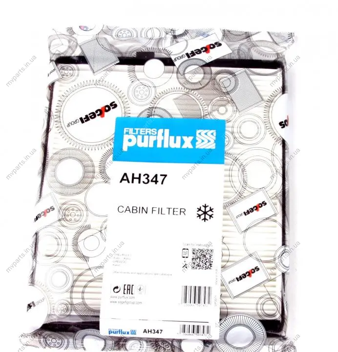 Фільтр салону Chevrolet Aveo (T250/T255) 06- PURFLUX Purflux AH347 (фото 1)