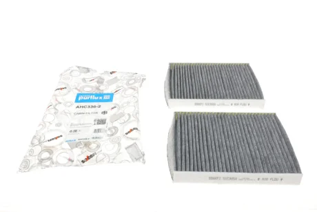Фільтр салону BMW 5 (F10)/7 (F01) 2.0-6.0 08- (вугільний) (к-кт 2 шт.) PURFLUX Purflux AHC336-2