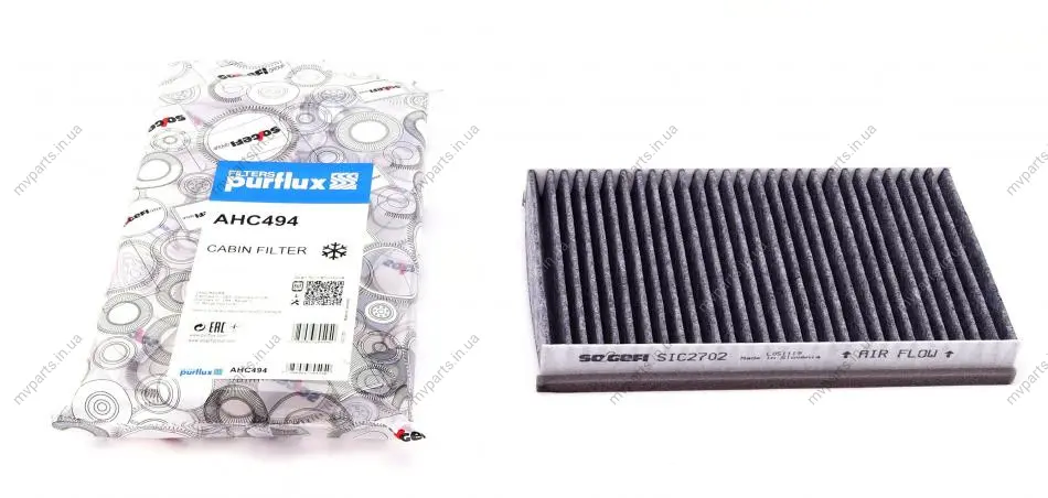 Фільтр салону Land Rover Discovery 04-/Range Rover Sport 3.0-5.0 05- (вугільний) PURFLUX Purflux AHC494 (фото 1)