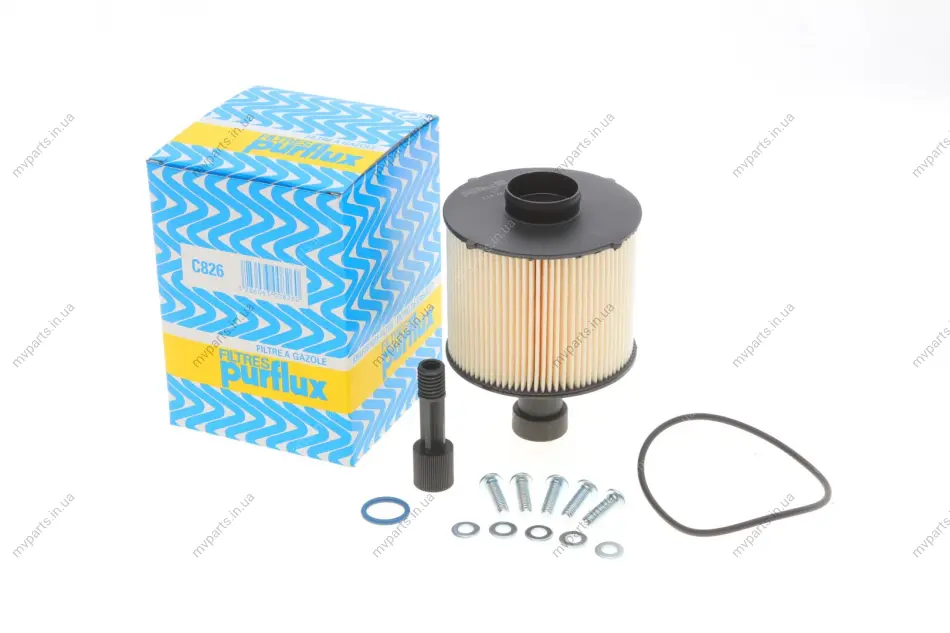 Фільтр паливний Renault Kangoo/Dokker/Duster/Logan 1.5dCi 12- PURFLUX Purflux C826 (фото 1)