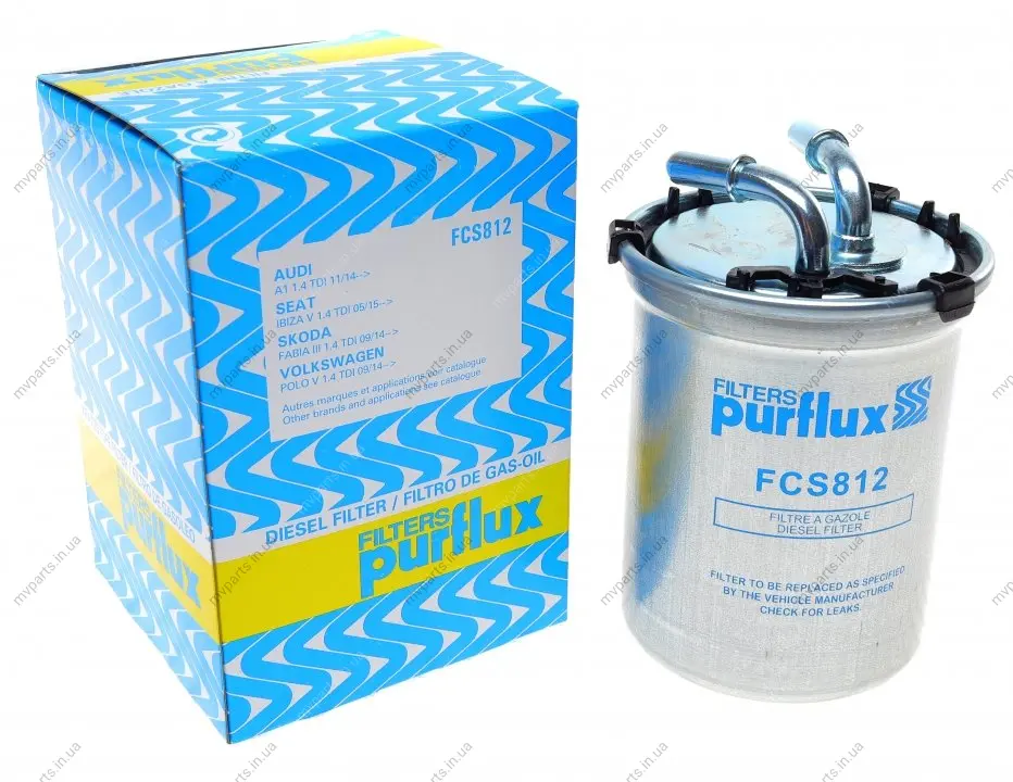 Фільтр паливний Skoda/VW 1.2TDI 09- PURFLUX Purflux FCS812 (фото 1)