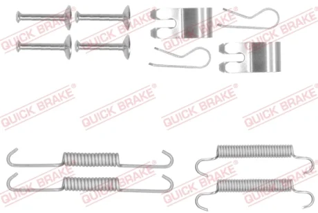 Комплект пружинок колодок ручника Land Rover Freelander 98-14 QUICK BRAKE 105-0013