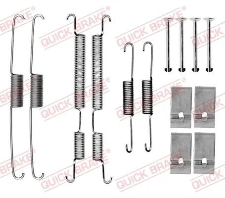 Комплект пружинок колодок ручника Skoda Fabia I-III/VW Caddy II/Golf III/Passat B3/B4 86- QUICK BRAKE 105-0035 (фото 1)