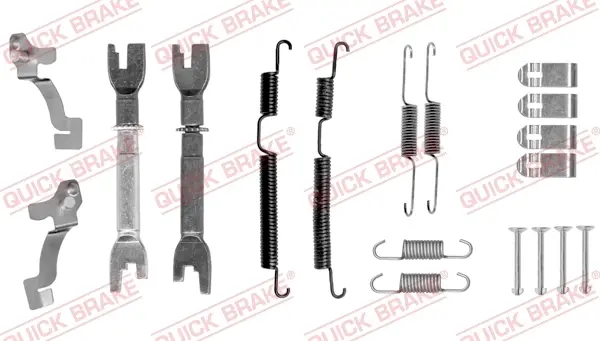 Комплект пружинок колодок ручника з механізмом регулювання Hyundai Accent/Kia Rio 05-11 QUICK BRAKE 105-0045S (фото 1)