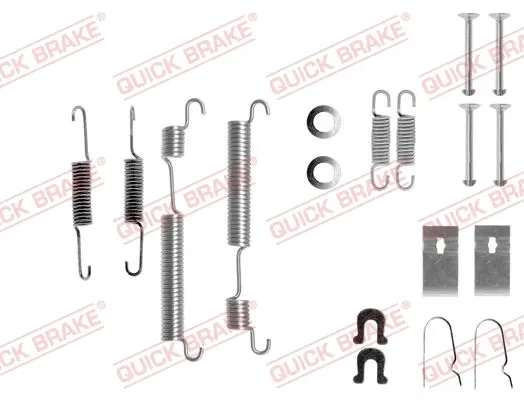 Комплект пружинок колодок ручника Honda Civivc III-V 84-95 QUICK BRAKE 105-0653 (фото 1)