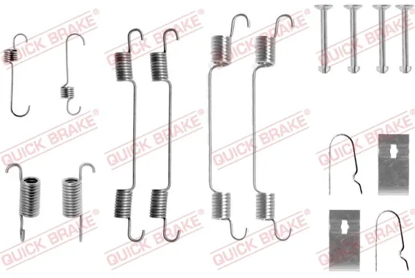 Комплект пружинок колодок ручника Subaru Justy/Suzuki Alto/Ignis 82- QUICK BRAKE 105-0722 (фото 1)
